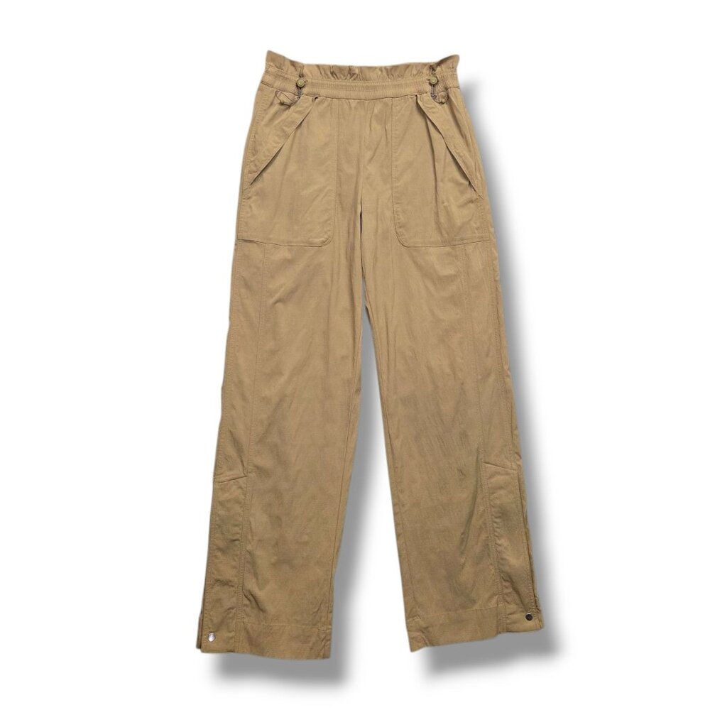 Athleta‎ Trekkie High Rise Parachute Pant Womens 6 Beige Hiking Ripstop